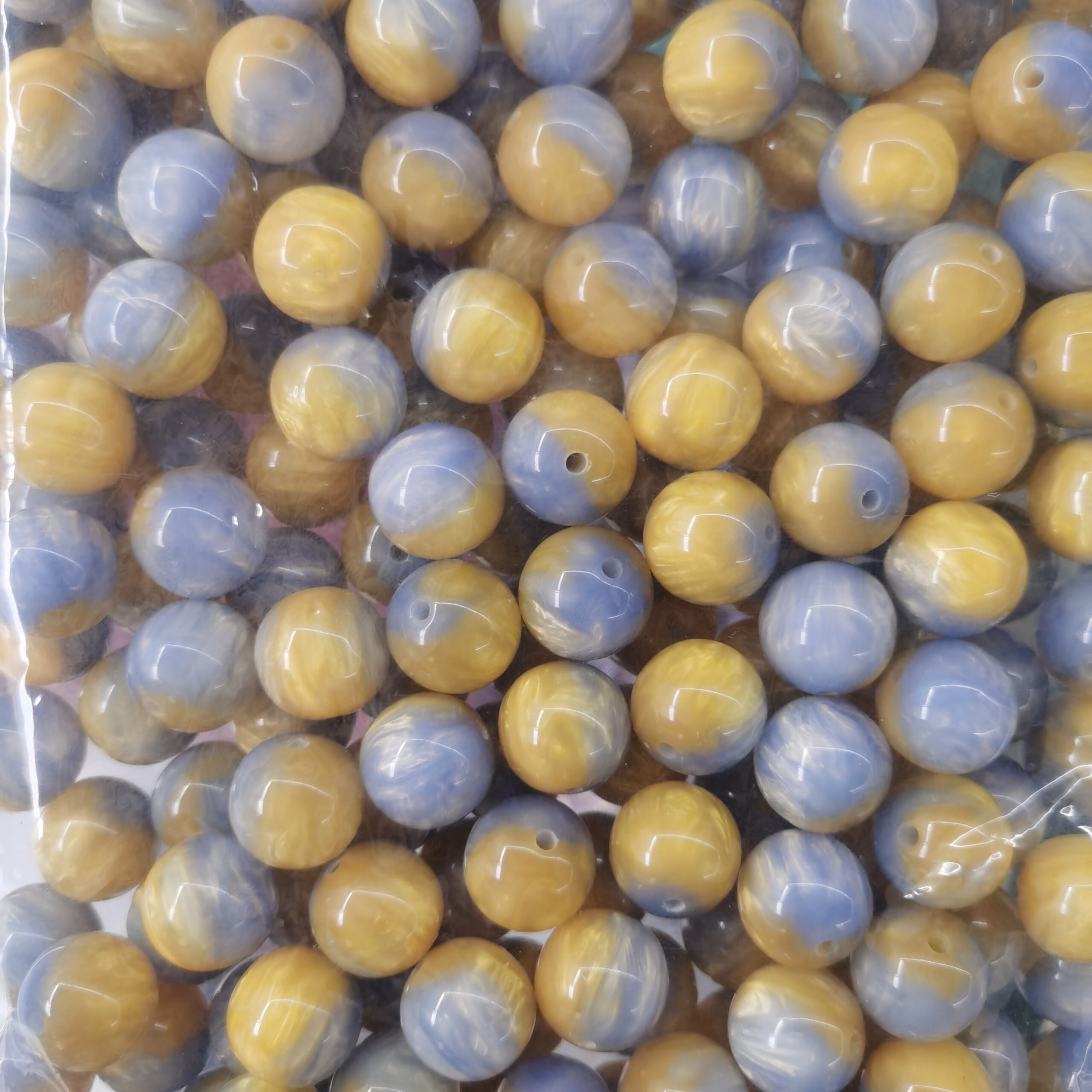 16mm Shimmer Gradient Resin Beads Glitter Cat-Eye Resin Beads100PCS - Image 8