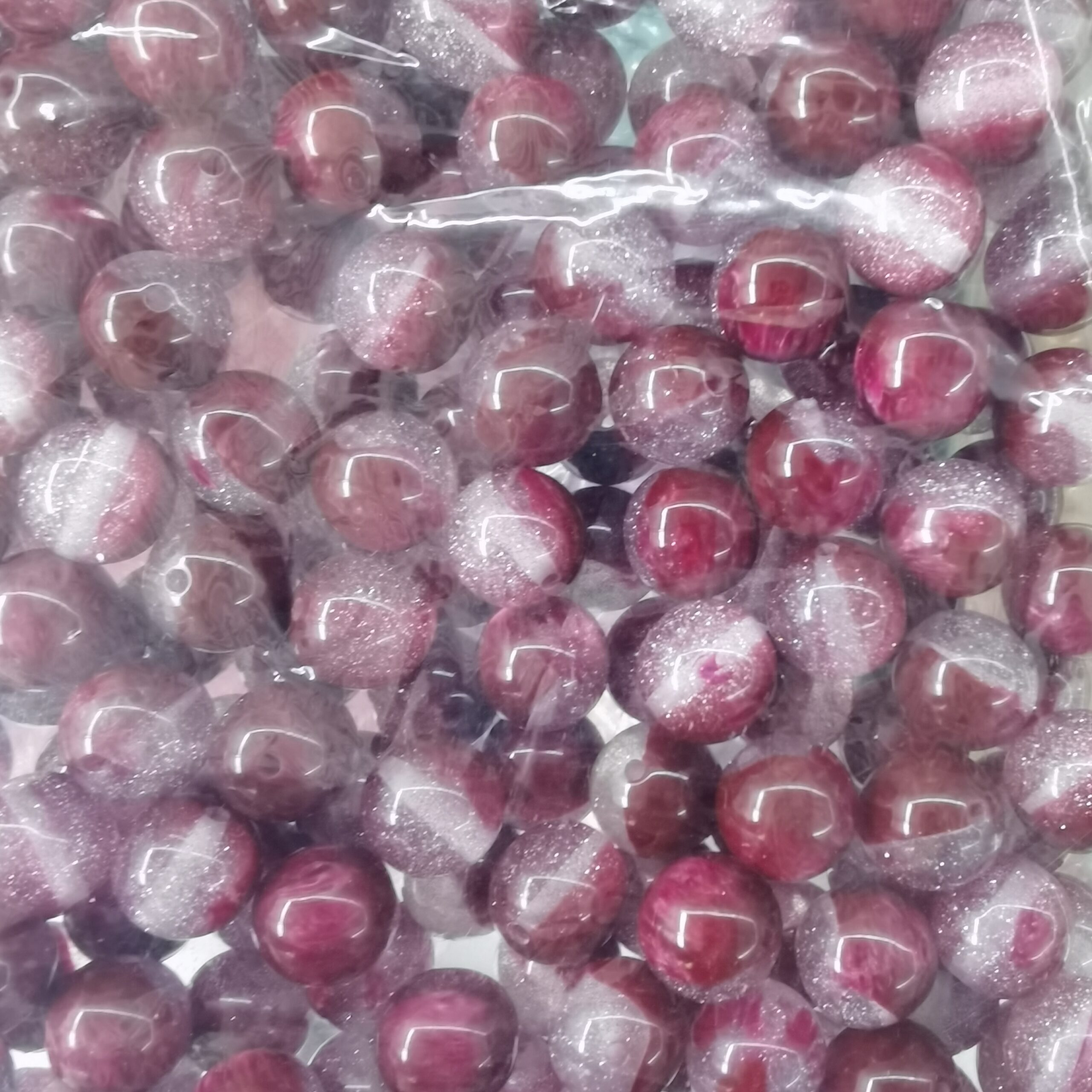 16mm Shimmer Gradient Resin Beads Glitter Cat-Eye Resin Beads100PCS - Image 7