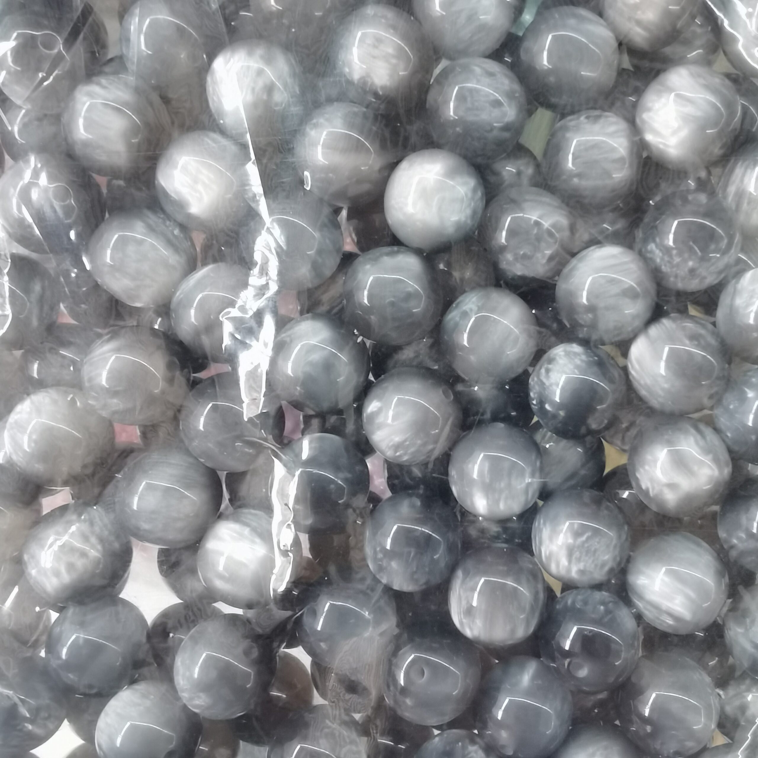 16mm Shimmer Gradient Resin Beads Glitter Cat-Eye Resin Beads100PCS - Image 6