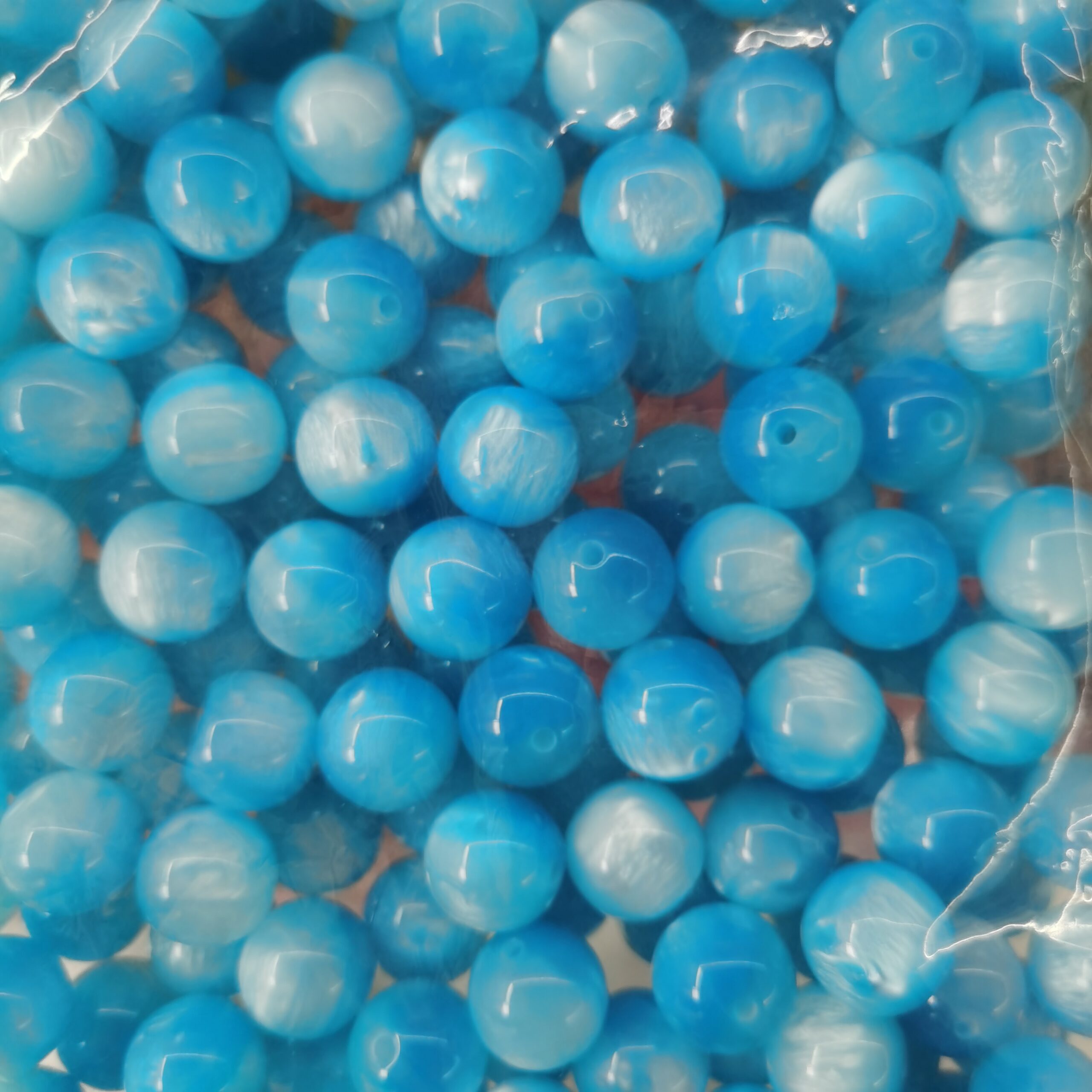 16mm Shimmer Gradient Resin Beads Glitter Cat-Eye Resin Beads100PCS - Image 13