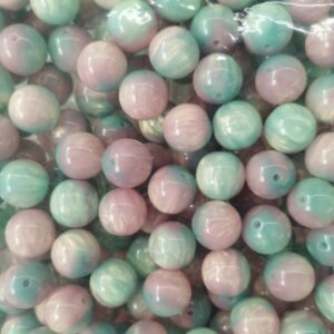 16mm Shimmer Gradient Resin Beads Glitter Cat-Eye Resin Beads100PCS