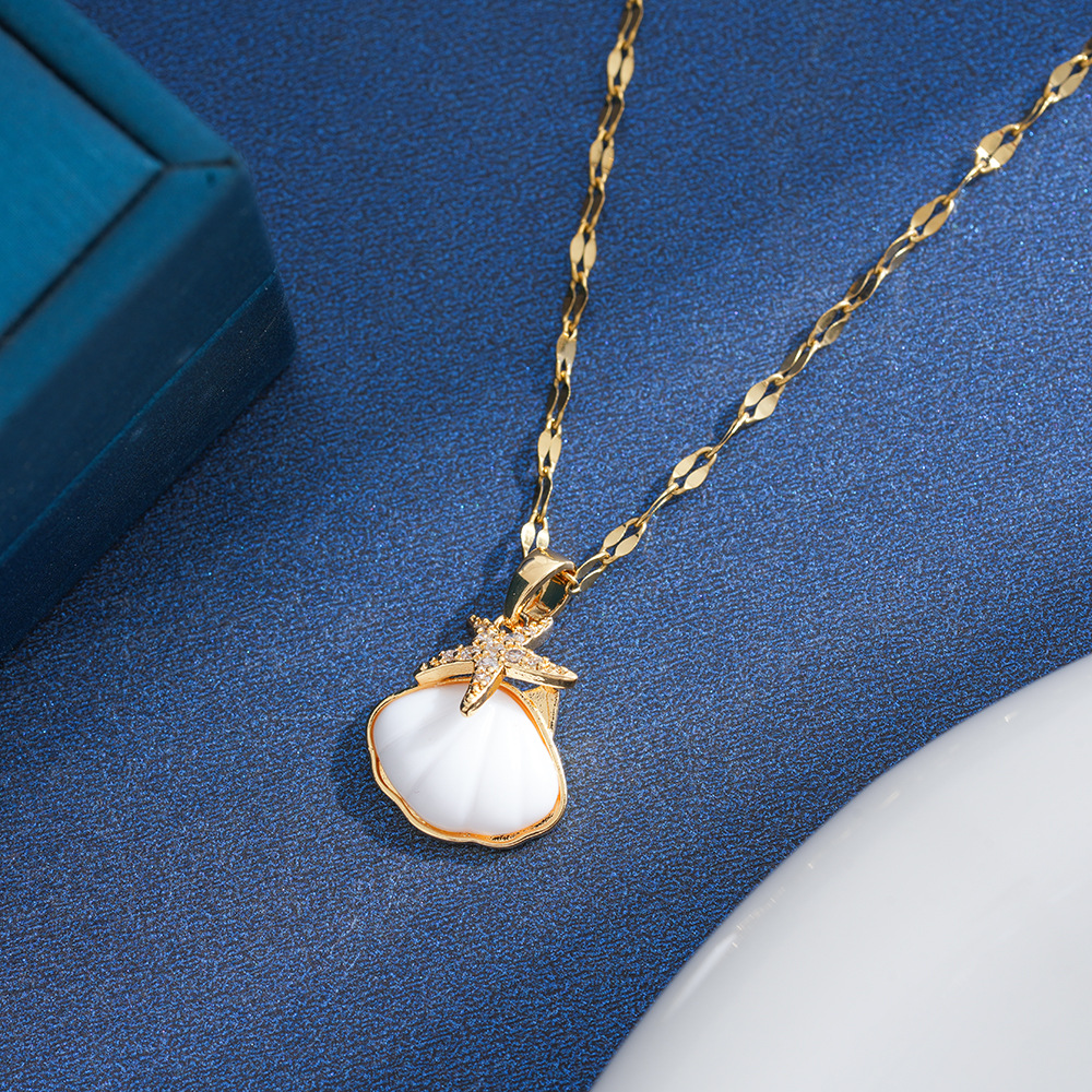 Seashell Starfish Necklace - Ocean-Inspired Elegance - Image 3