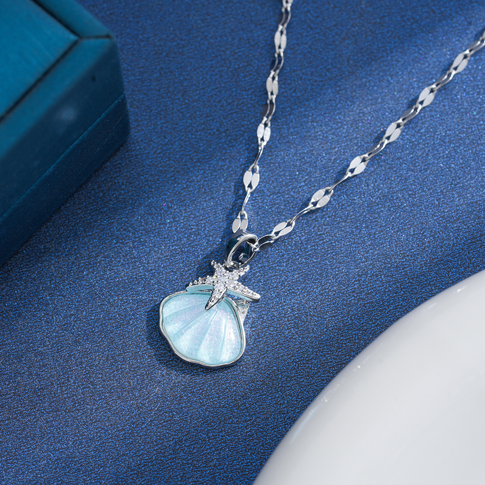 Seashell Starfish Necklace - Ocean-Inspired Elegance - Image 2