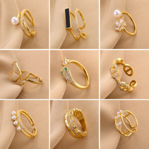 Gold-Plated Adjustable Rings