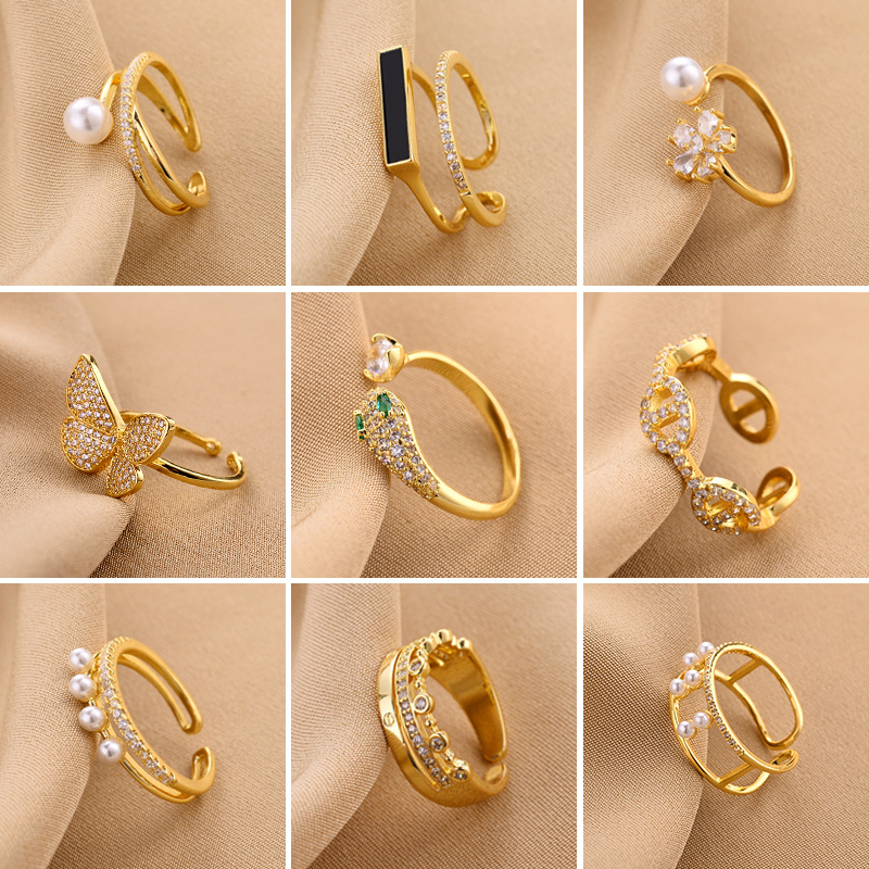 Gold-Plated Adjustable Rings