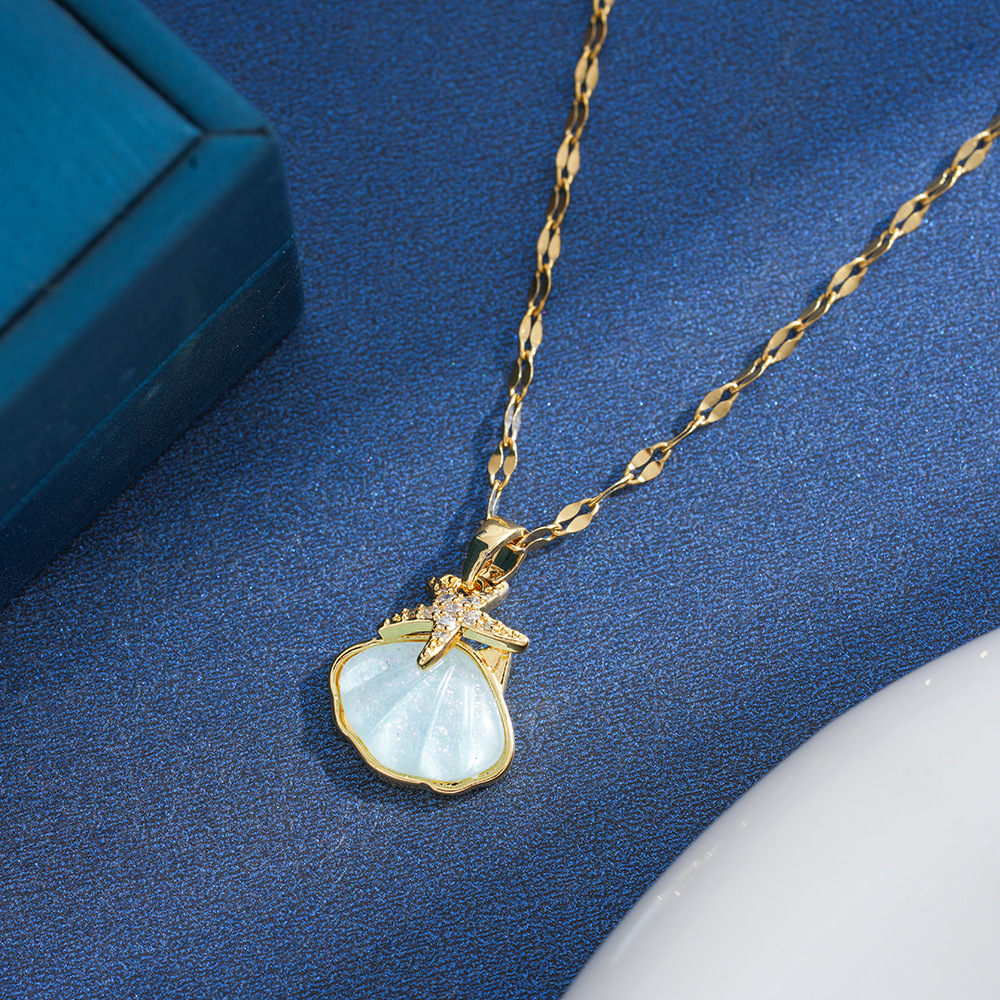 Seashell Starfish Necklace - Ocean-Inspired Elegance - Image 4