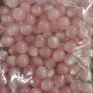 16mm Shimmer Gradient Resin Beads Pastel Two-Tone Resin Beads with Glitter Core100PCS