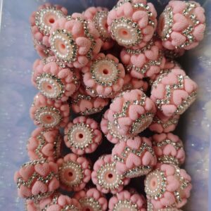 Velvet Heart Pom Pom Beads DIY Pen 10pcs