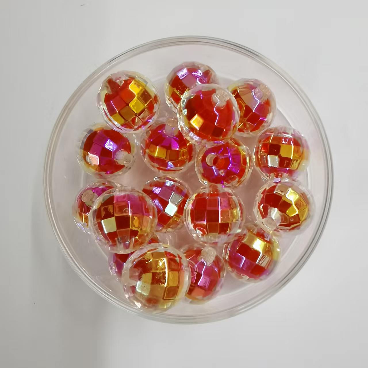 DIY Acrylic Planet Beads Ten vivid colors of acrylic planet beads are here! Iridescent coated100PCS - Image 9