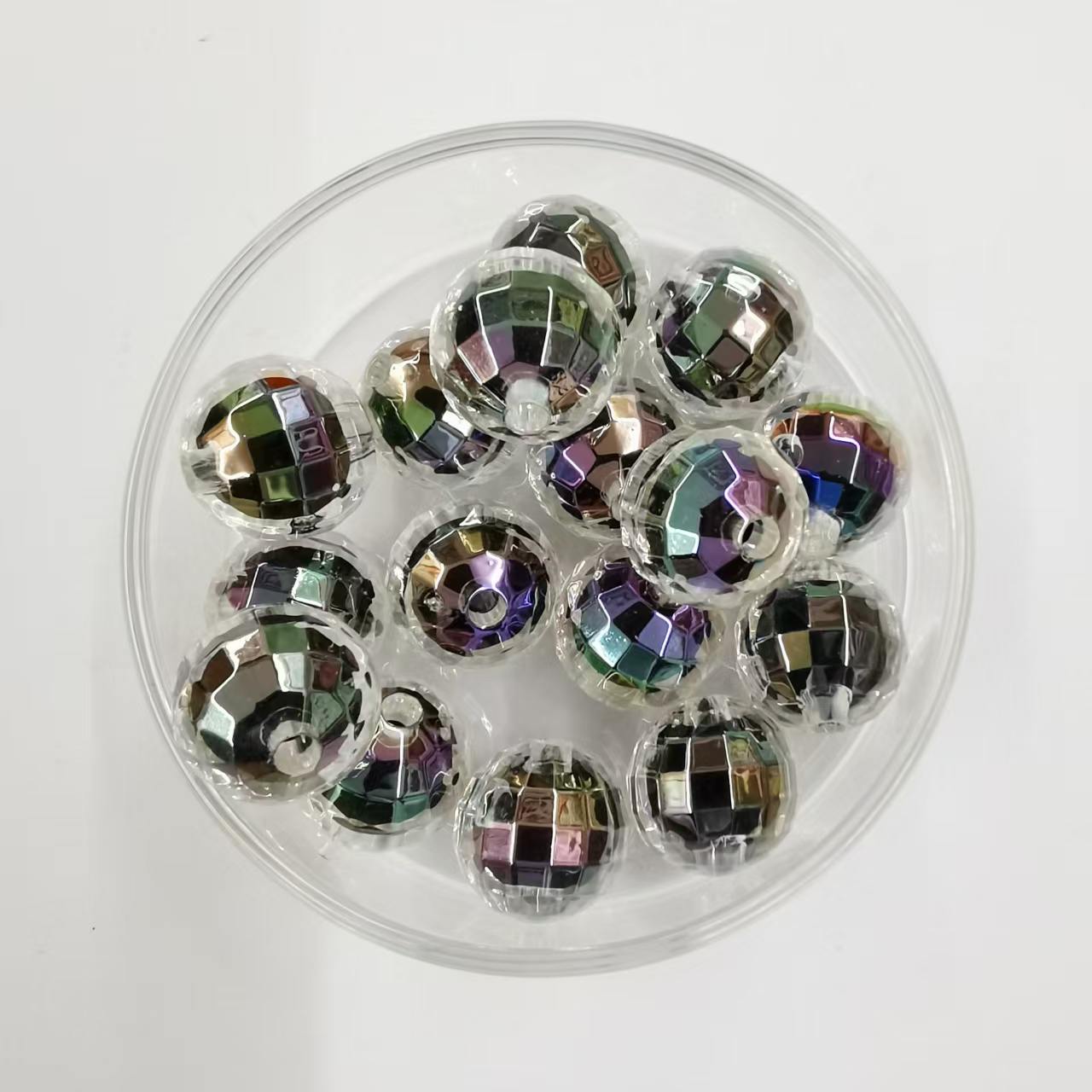 DIY Acrylic Planet Beads Ten vivid colors of acrylic planet beads are here! Iridescent coated100PCS - Image 6