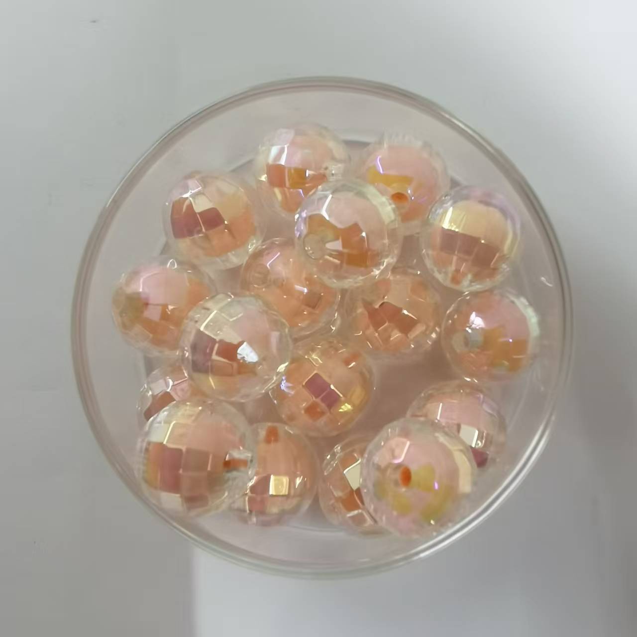 DIY Acrylic Planet Beads Ten vivid colors of acrylic planet beads are here! Iridescent coated100PCS - Image 2