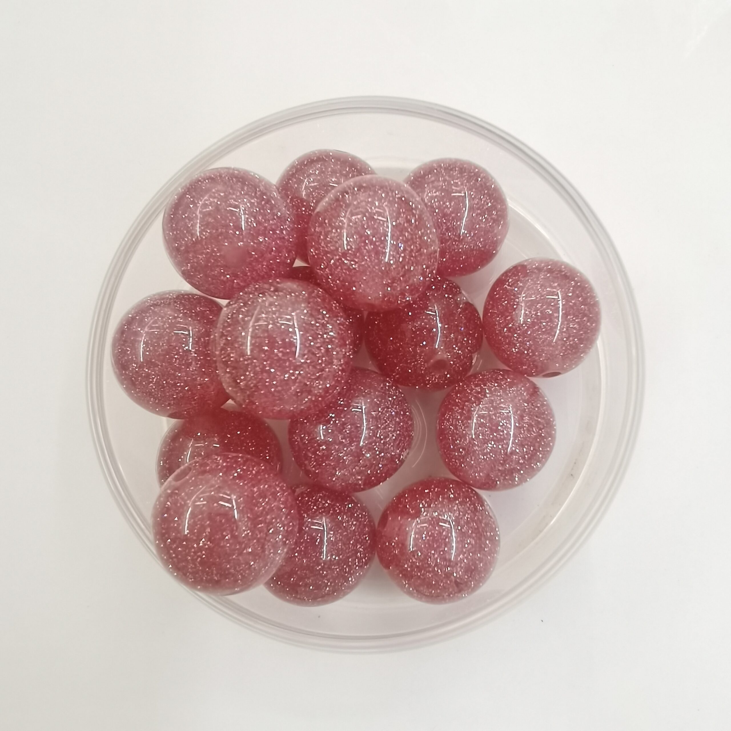 16mm Glitter ResinPen Beads 100pcs - Image 8