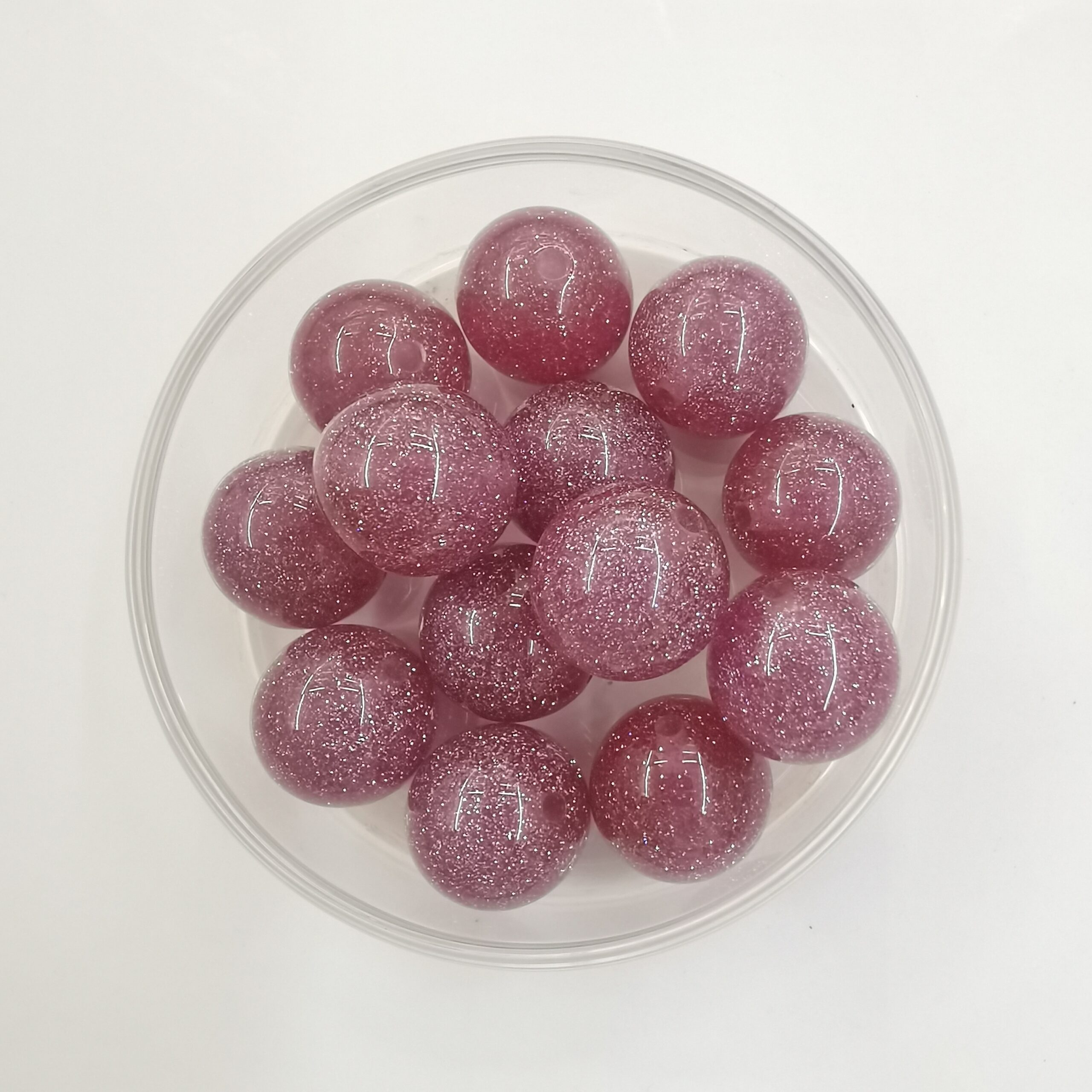 16mm Glitter ResinPen Beads 100pcs