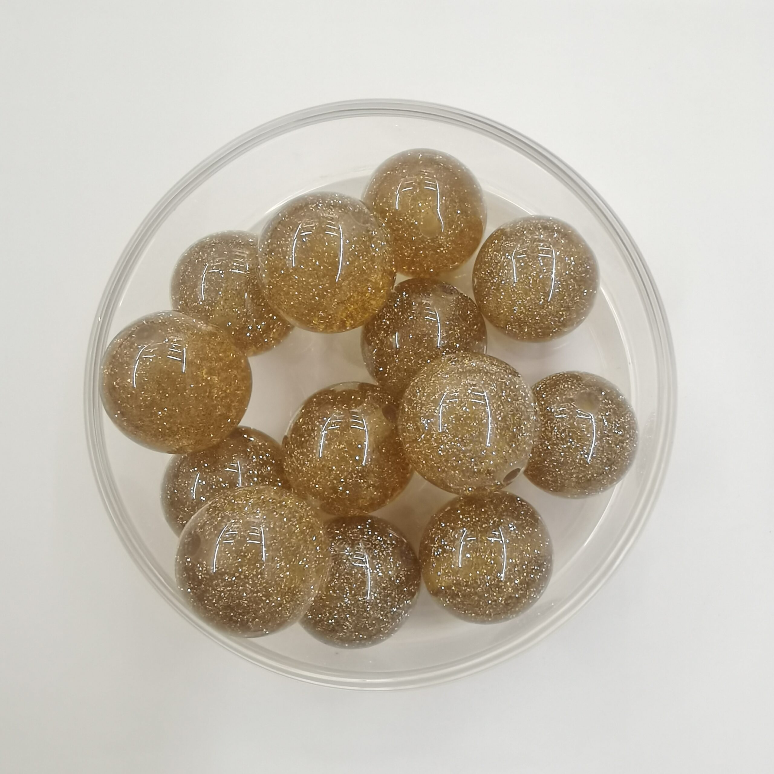 16mm Glitter ResinPen Beads 100pcs - Image 5