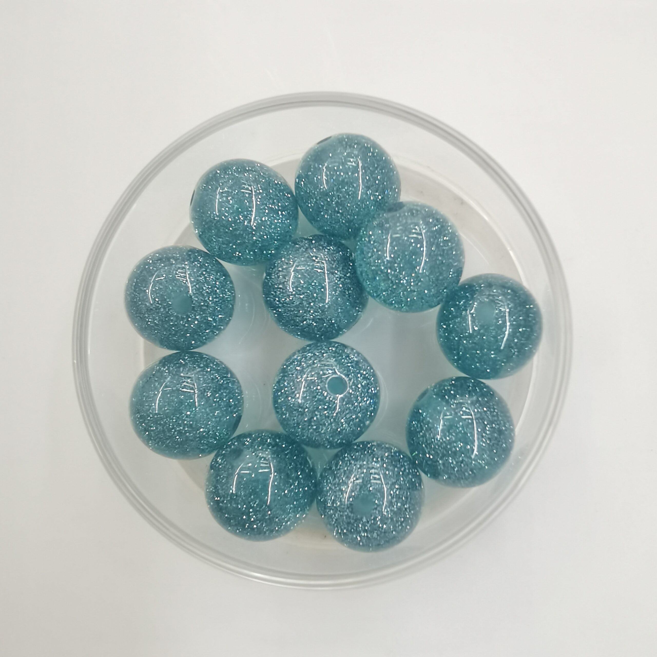 16mm Glitter ResinPen Beads 100pcs - Image 4