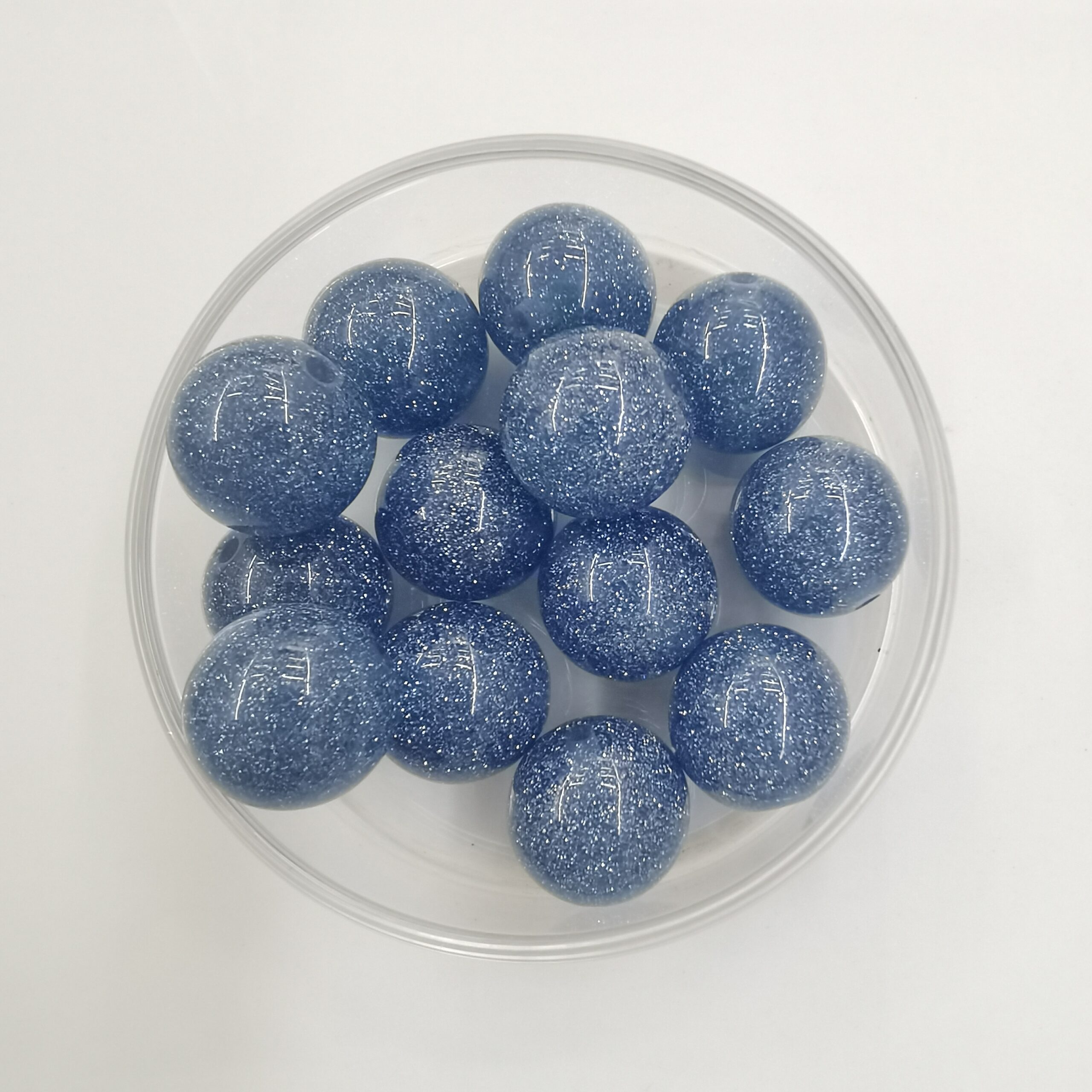 16mm Glitter ResinPen Beads 100pcs - Image 3