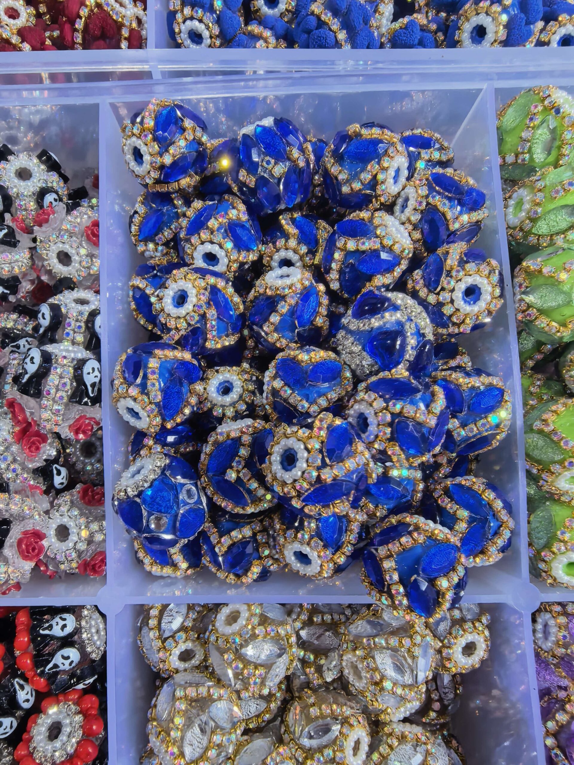 Rhinestone Large Hole Beads for DIY Jewelry10PCS - Image 3