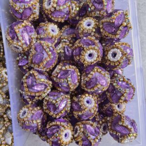 Rhinestone Large Hole Beads for DIY Jewelry10PCS