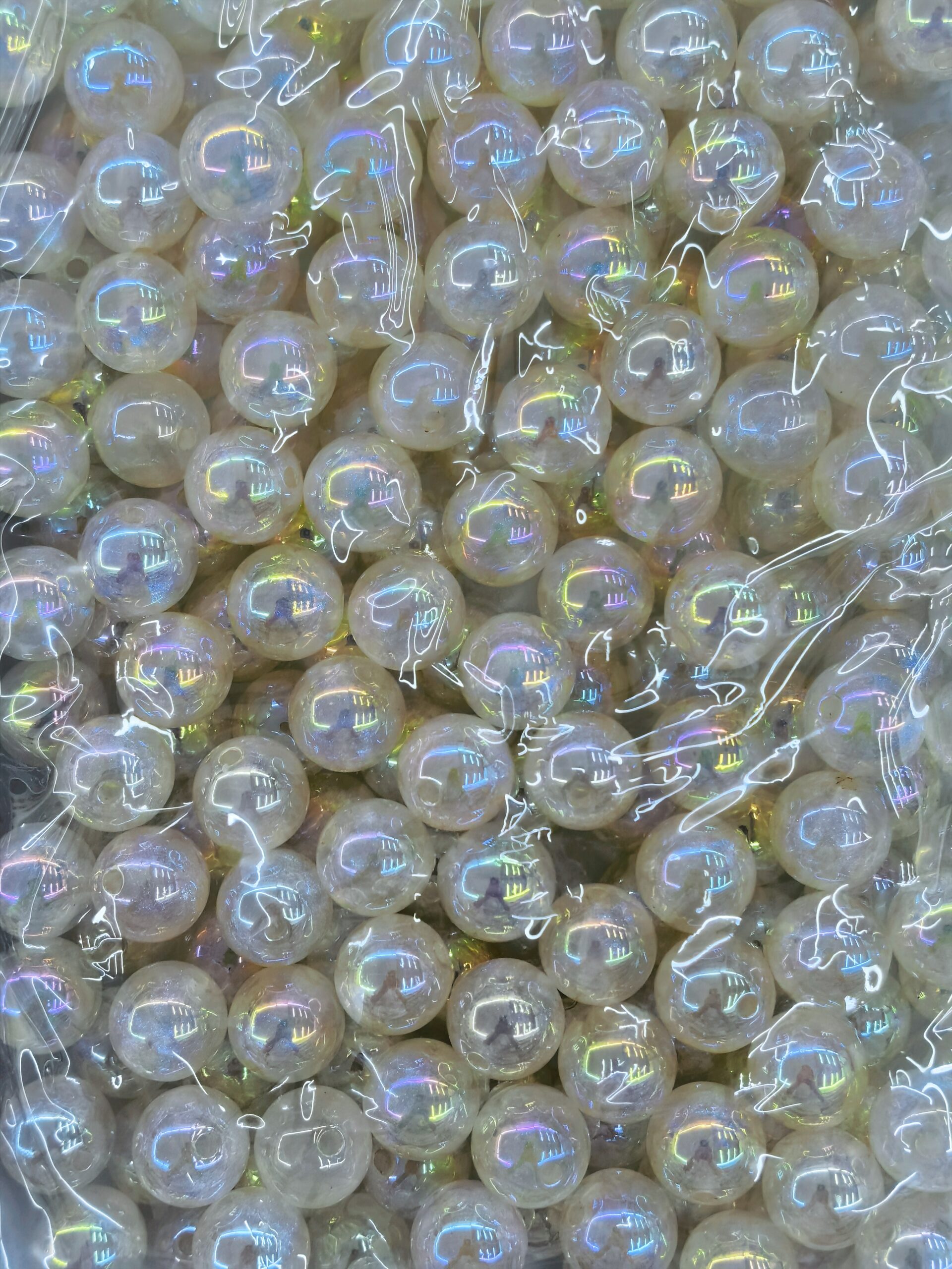 Mixed-Color Iridescent Large-Hole Beads for Jewelry Crafts200PCS - Image 9