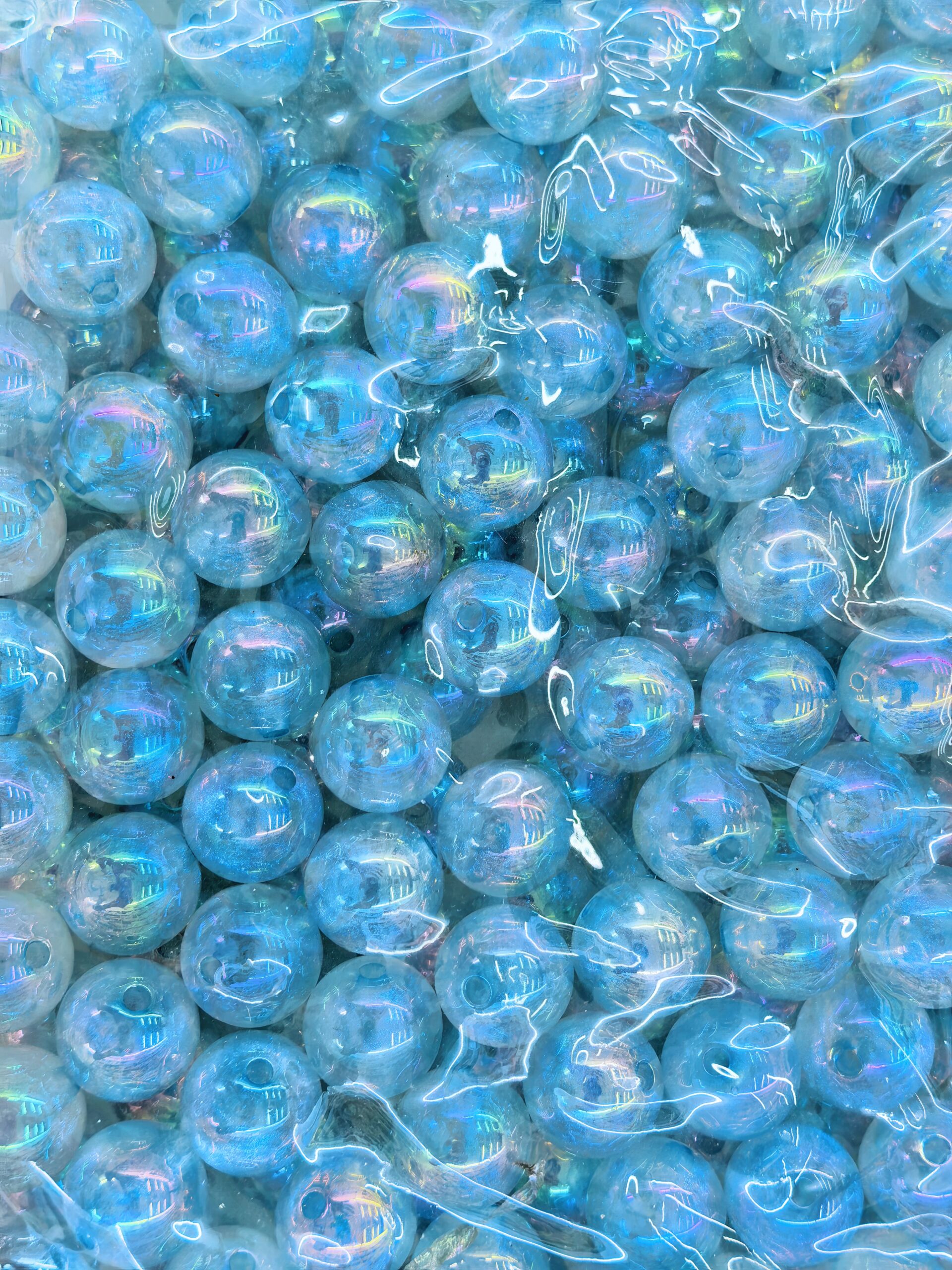 Mixed-Color Iridescent Large-Hole Beads for Jewelry Crafts200PCS - Image 3