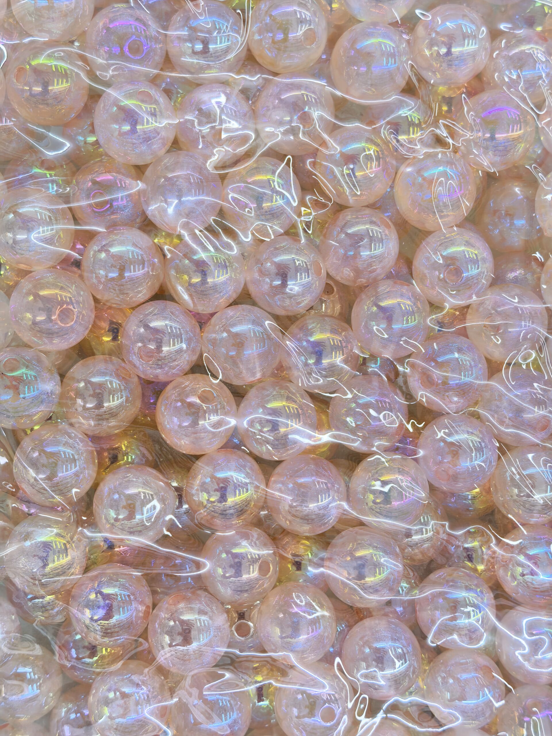 Mixed-Color Iridescent Large-Hole Beads for Jewelry Crafts200PCS - Image 5