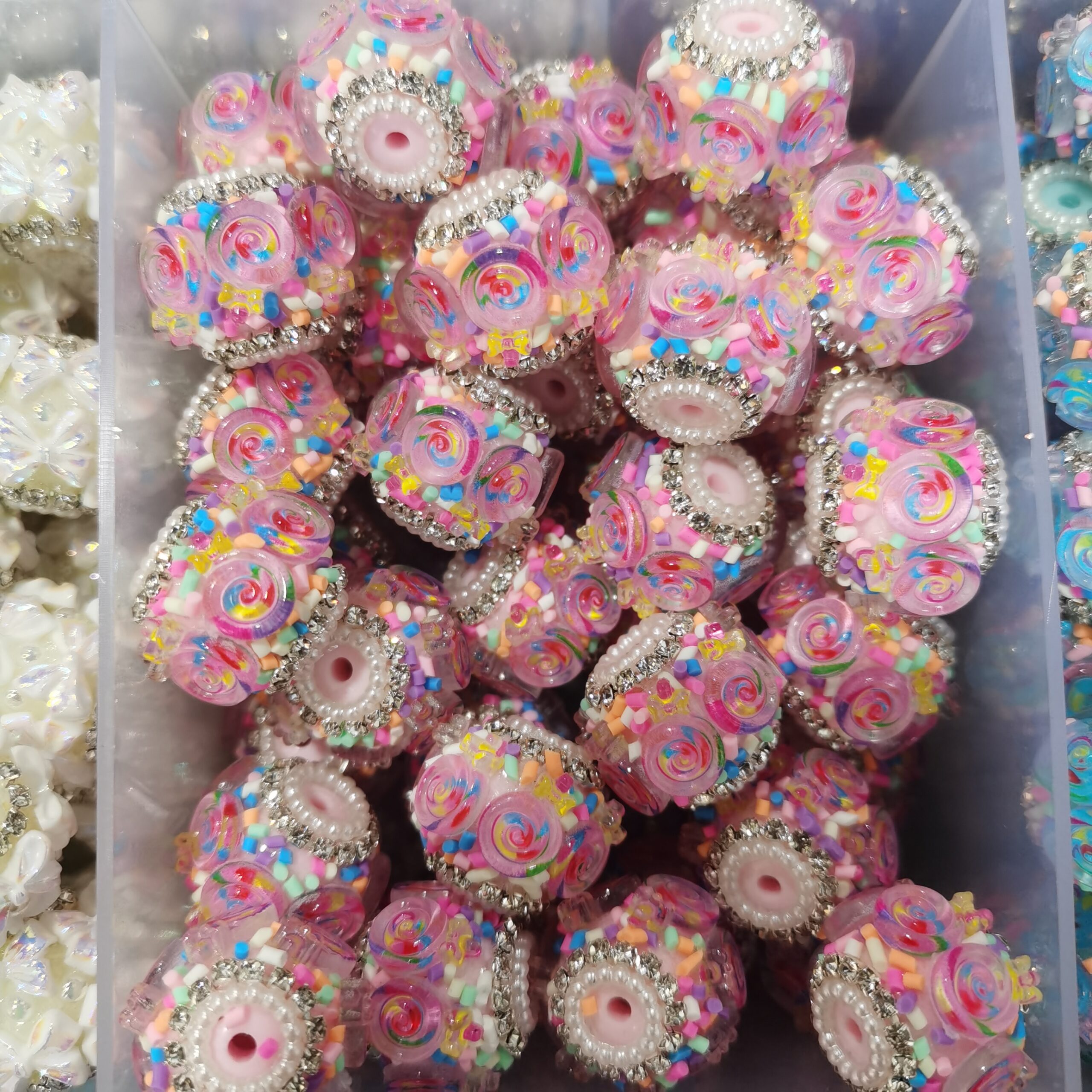 Handmade Rhinestone Resin DIY Beads10PCS - Image 5