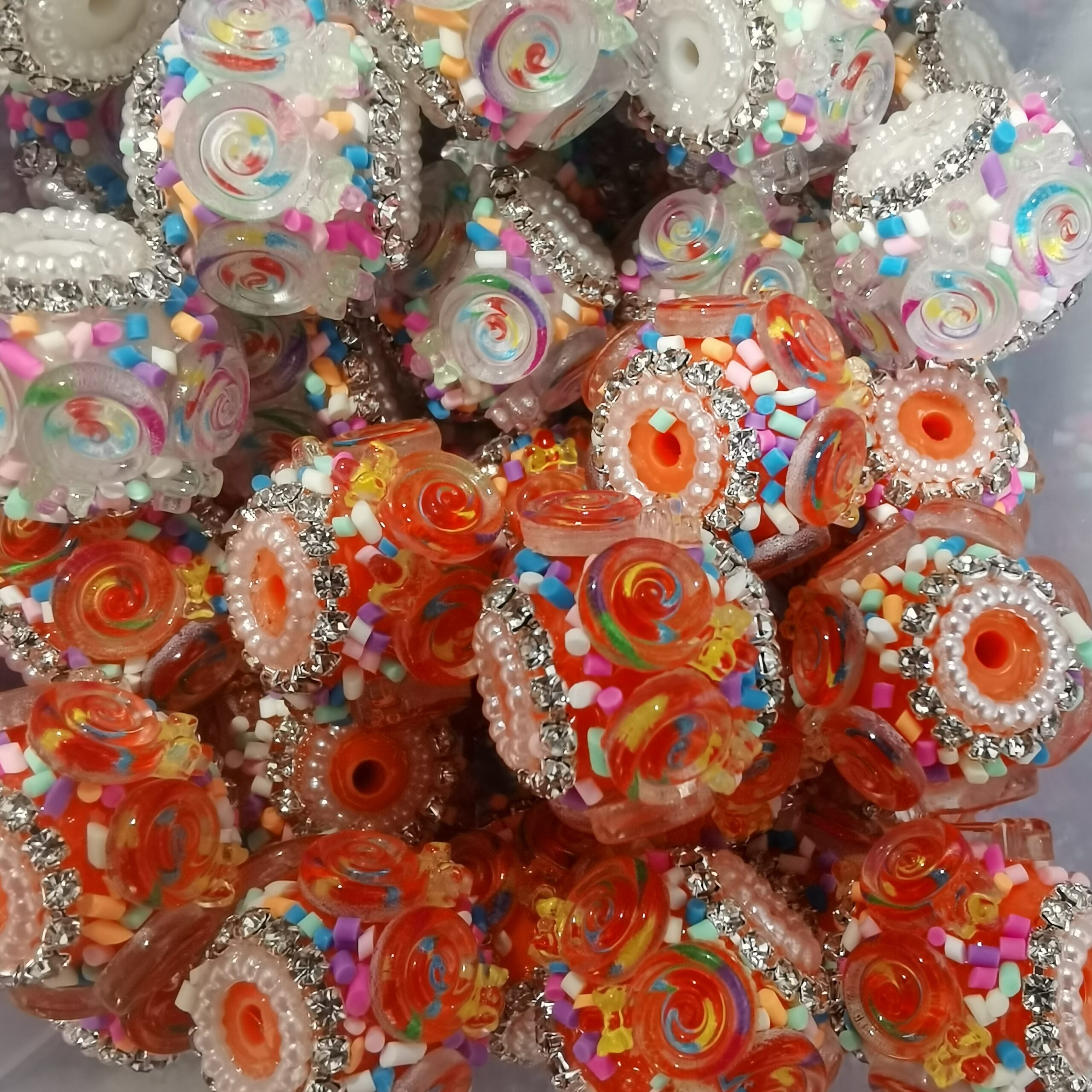 Handmade Rhinestone Resin DIY Beads10PCS - Image 6