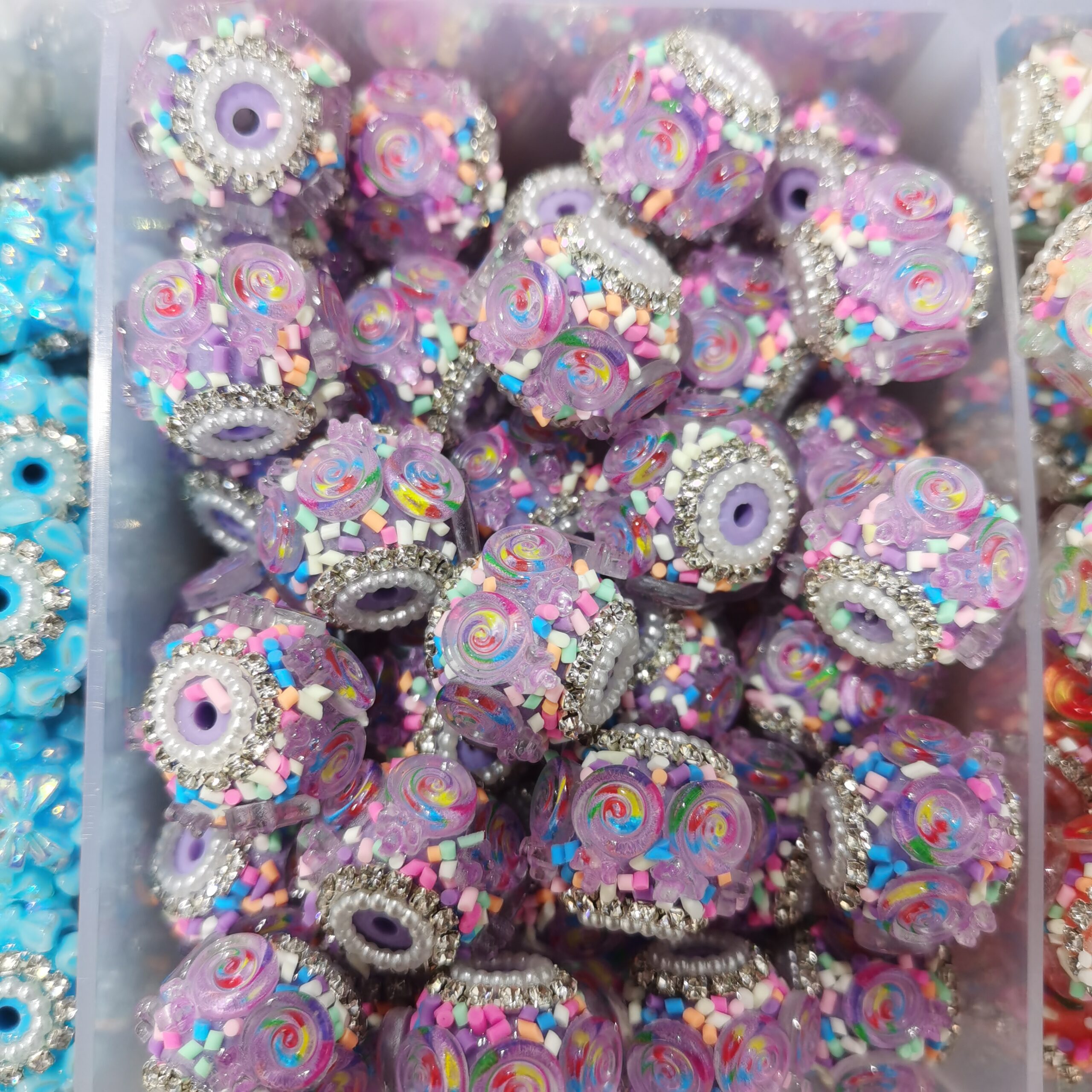 Handmade Rhinestone Resin DIY Beads10PCS - Image 7