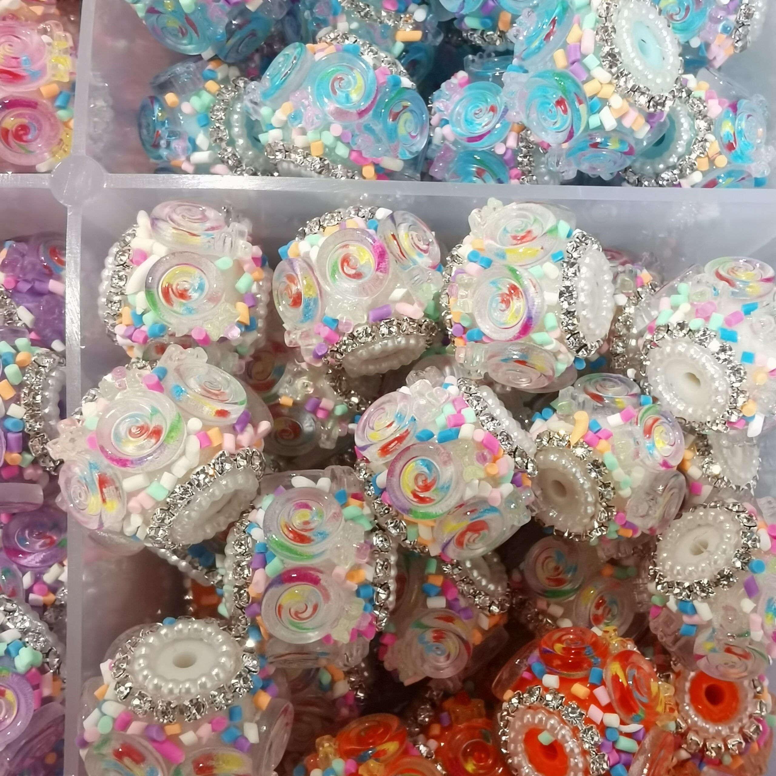 Handmade Rhinestone Resin DIY Beads10PCS - Image 8