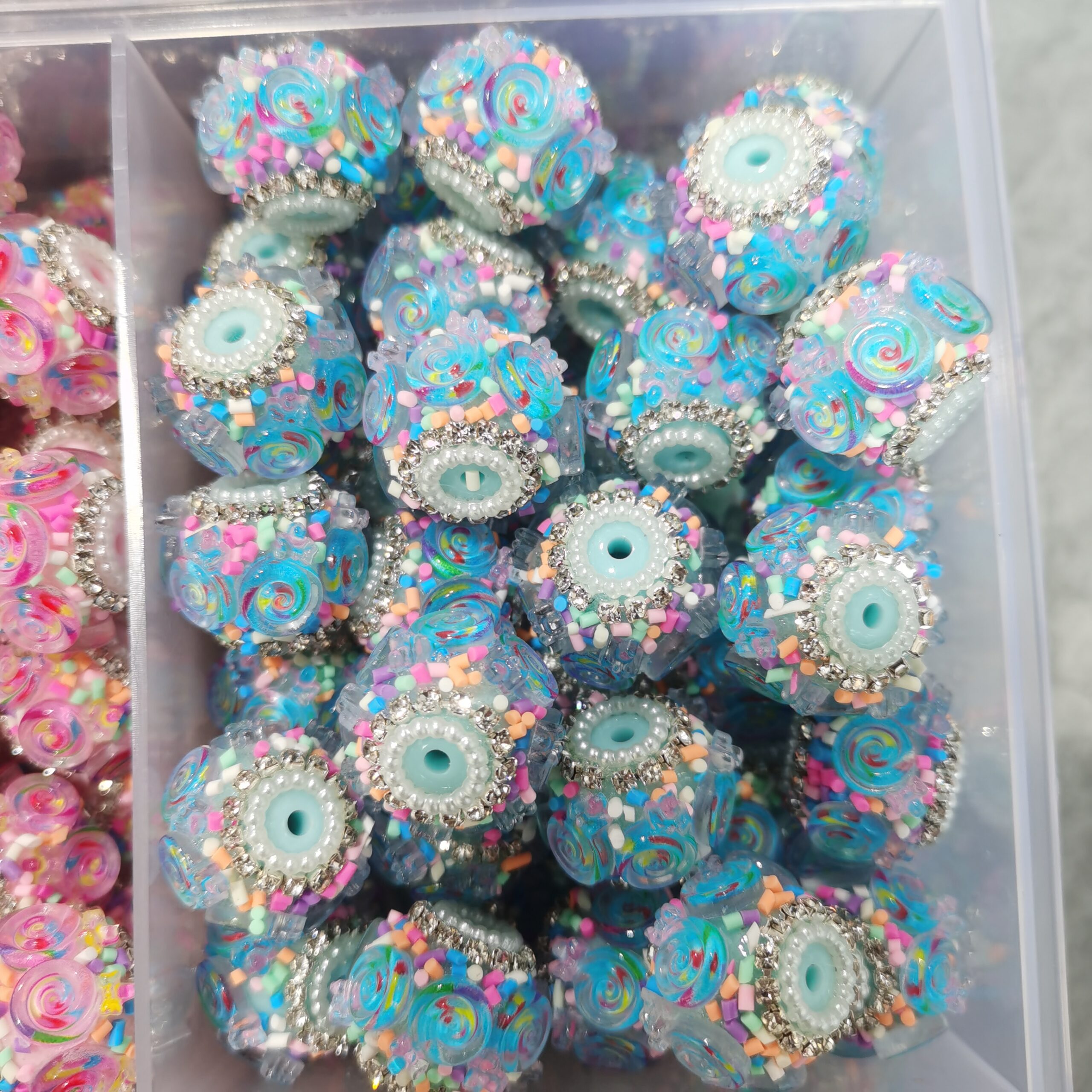Handmade Rhinestone Resin DIY Beads10PCS - Image 9