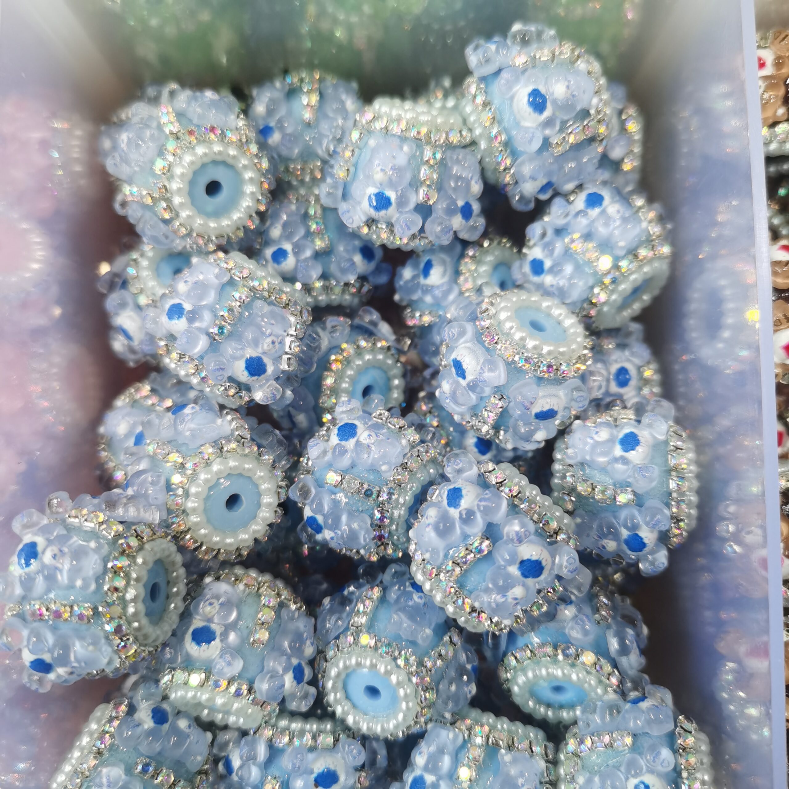 3D Cartoon Bear Resin Beads DIY Pen 10pcs - Image 6